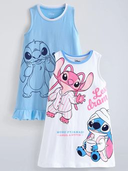 Hopscotch - Stitch and Angel Cotton Dress (Pack of 2)