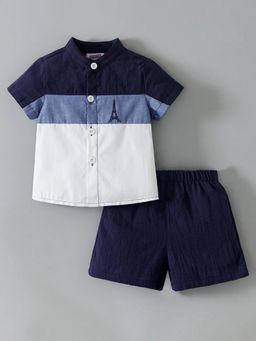 Hopscotch - Colour Block Shirt With Shorts
