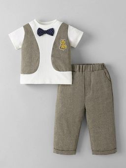 Hopscotch - Colour Block T-Shirt With Pant