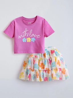 Hopscotch - Floral Top With Skirt