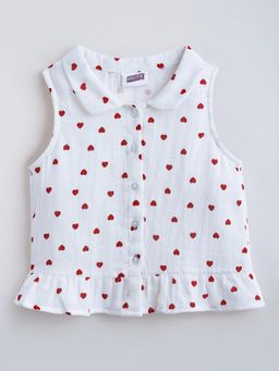 Hopscotch - Cotton Ruffled Heart Top