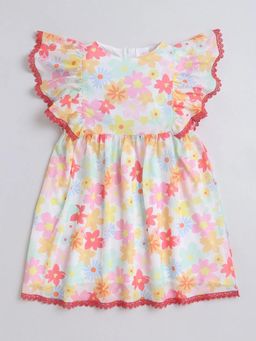 Hopscotch - Floral Lace Ruffled Dress