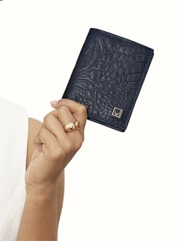 Hidesign - Ritz W1 Blue Women's Bi-Fold - (9 X 1.5 X 11 Cms) (S)