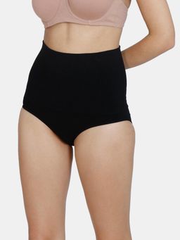 Zivame - Medium Control Highwaist 12 Hour Seamless Shaper Brief - Black