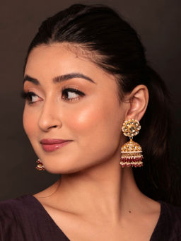 Amreli Jaipur - Pachi Kundan Jhumkis Earrings