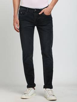 Turtle - Men Cotton Stretch Straight Fit Blue Jeans