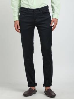 Turtle - Men Cotton Stretch Straight Fit Black Jeans