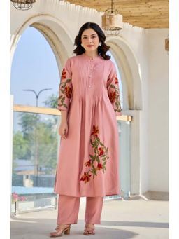 Autumnlane - Pink Akira Salmon Cotton Kurta with Pant