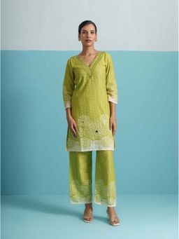 Autumnlane - Green Parikrama Kelly Schiffili Printed Co-Ord Set