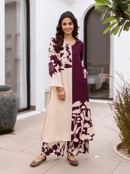 Autumnlane - Purple Sonpal Umber Printed Co-Ord Set