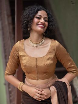 Suta - Chanderi Silk Golden Stitched Blouse