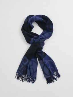 GANT - Women Navy Blue Colorblock Scarf
