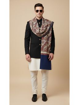 MUFFLY - Premium Woolen Mens Shawl Heritage Woven Design