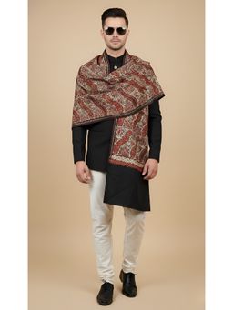 MUFFLY - Premium Woolen Mens Shawl Heritage Woven Design
