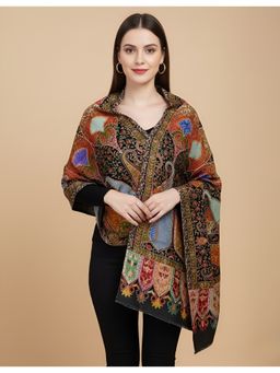 MUFFLY - Women Multicolour Artistic Paisley Bamboo Silk Stole