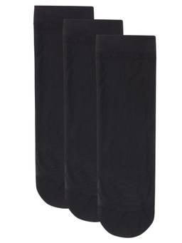 NEXT2SKIN - Womens Cotton Hidden Loafer No Show Liner Socks - Pack of 3 (Black)
