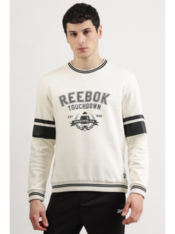 Reebok - Men Beige Printed Sweatshirt