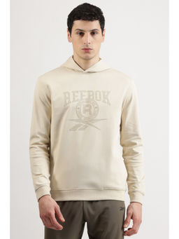 Reebok - Men Beige Printed Hoodie