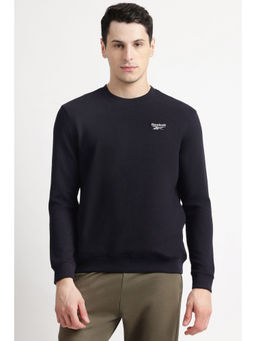 Reebok - Men Black Textured Sweatshirt