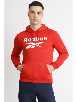 Reebok - Men Red Printed Hoodie