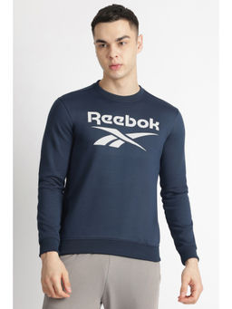 Reebok - Men Navy Blue Printed Sweatshirt
