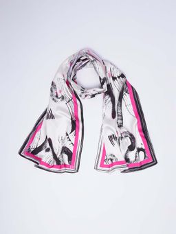 FableStreet - Abstract Print Scarf - Multi-Colour