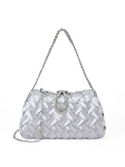 Akiki London - Women Sutton Small Flap Clutch Silver (S)