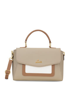 Lavie - Cosima Colourblock Flap Woman Satchel Bag Sand (L)