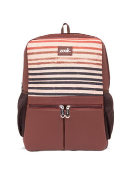 Zouk - Qutub Stripes Office Backpack Brown (L)