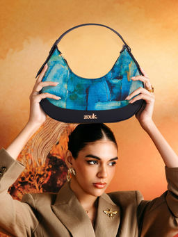 Zouk - Blue Vanya Crossbody Shoulder Bag In Opalite Print