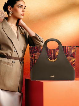 Zouk - Olive Ivana Women Office Bag In Midas Print