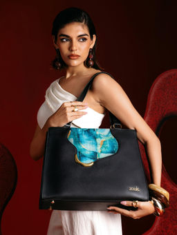 Zouk - Kanak Structured Office Bag In Opalite Print