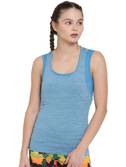 Alcis - Women Blue Solid Tank Top