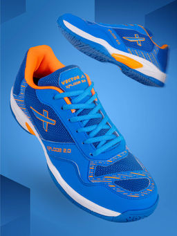 Vector X - Unisex Xplode 2.0 Tennis/Badminton Court Shoes Blue & Orange