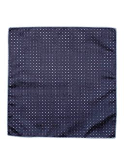 The Tie Hub - Navy with Sky Blue Mini Polka Pocket Square For Men
