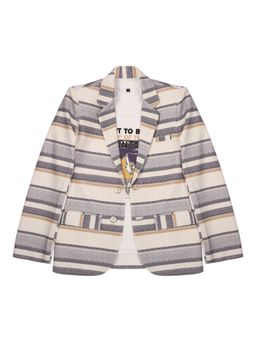 CHARCHIT - Boys Regular Fit Printed Party Wear Blazer And T-Shirt