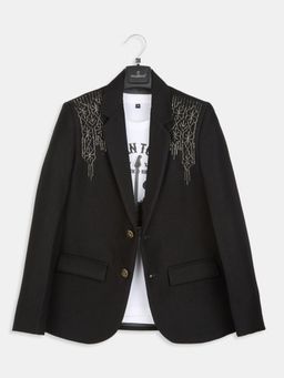 CHARCHIT - Boys Regular Fit Handwork Blazer And T-Shirt