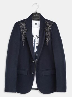 CHARCHIT - Boys Regular Fit Handwork Blazer And T-Shirt