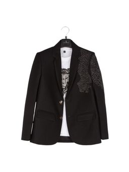 CHARCHIT - Boys Regular Fit Embroidered Blazer And T-Shirt