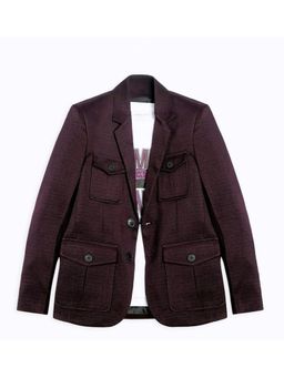 CHARCHIT - Boys Regular Fit Plain Party Wear Blazer And T-Shirt