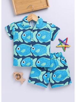 Toonyport - Boys Cotton Printed Shirt With Shorts Set