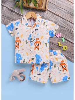 Toonyport - Boys Cotton Printed Shirt With Shorts Set