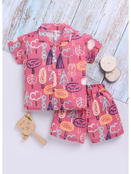Toonyport - Boys Cotton Printed Shirt With Shorts Set