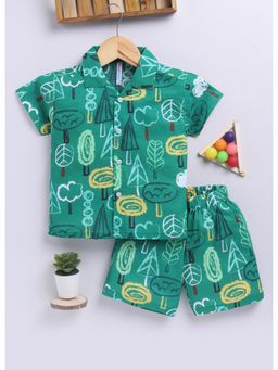 Toonyport - Boys Cotton Printed Shirt With Shorts Set