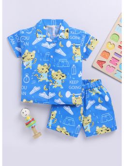 Toonyport - Boys Cotton Printed Shirt With Shorts Set
