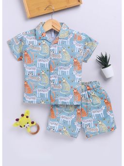 Toonyport - Boys Cotton Printed Shirt With Shorts Set