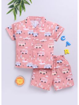 Toonyport - Boys Cotton Printed Shirt With Shorts Set