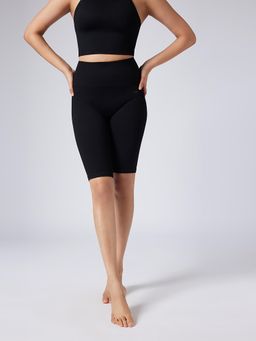 FEIER - Black Flexrib Knee Shorts