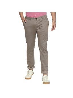 BASICS - Tapered Fit Shiitake Brown Stretch Trouser
