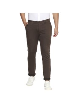 BASICS - Tapered Fit Cub Brown Stretch Trouser